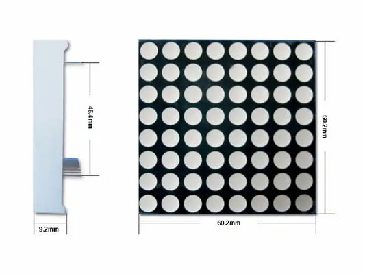 Display LED de 64x64mm 7 segmentos 16x16 Matriz de puntos Luz azul para la pantalla del ascensor