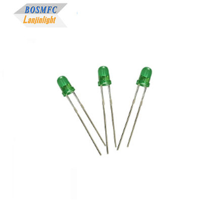 3 mm de luz verde LED diodo emisor de luz 5V longitud de onda 520nm-535nm