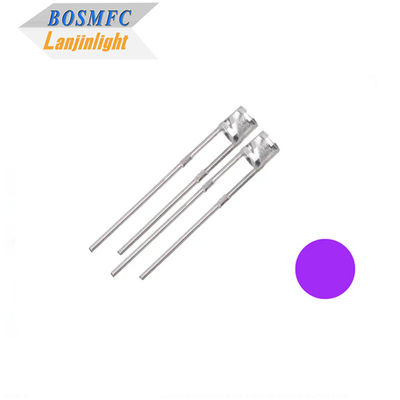 Diodo de chip LED UV de 3 mm a través del agujero 365nm para la detección de joyas