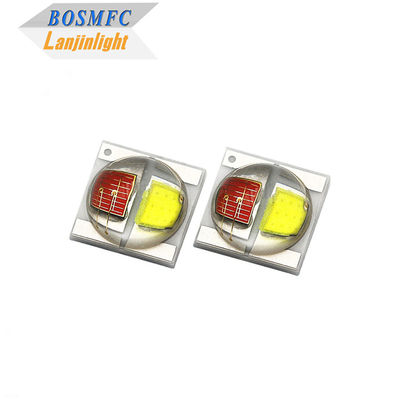 2W 3535 SMD LED Dome Lente 30 grados Bi Color Rojo Y Blanco 350mA Diodo LED de alto brillo