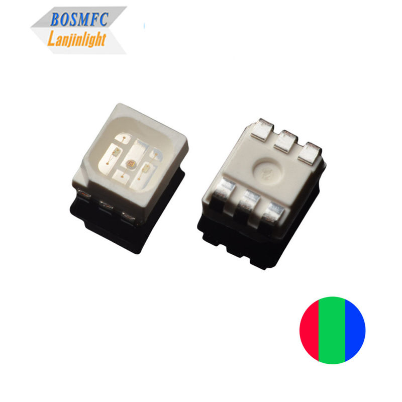 PLCC6 3528 Chip LED RGB, Indicador de placa de licencia LED SMD multicolor
