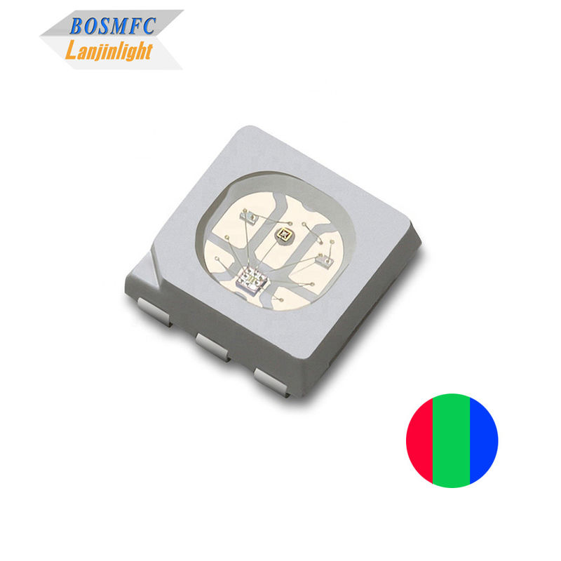 60mW 5050 RGB SMD LED Chip 0.2W Luz de color completo para la franja LED flexible
