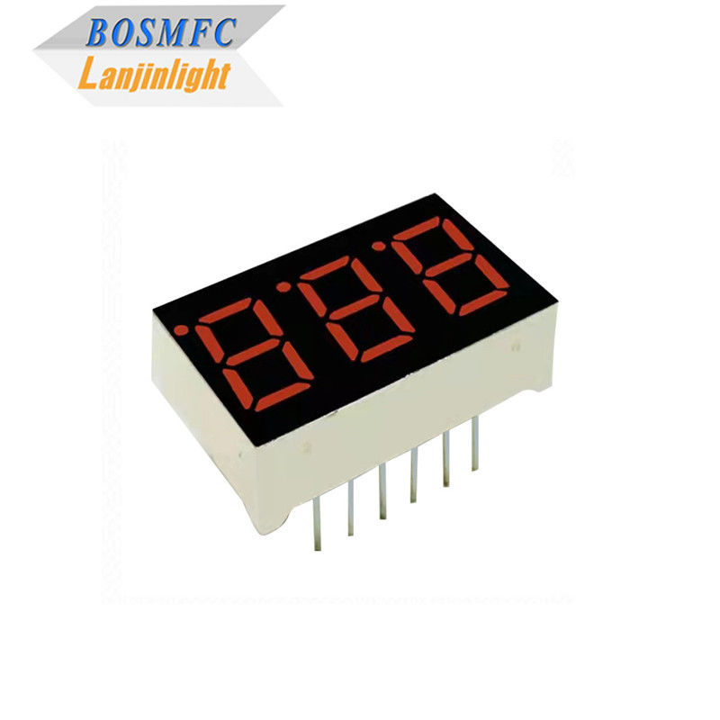 20mA 7 segmentos de pantalla LED 3 dígitos 0,28 pulgadas 0,56 pulgadas Durable