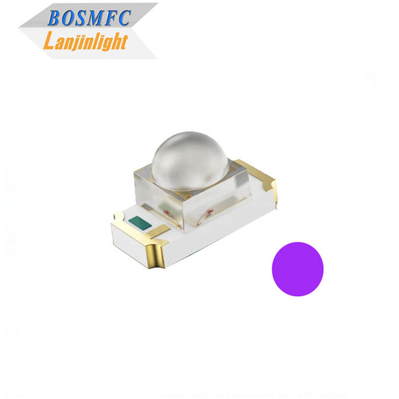 1206 SMD UV LED Chip Dome Lente 405nm UVA Diodo LED de luz para impresora 3D