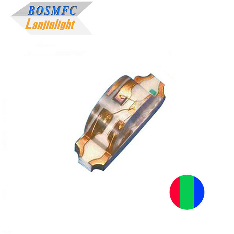 Vista lateral 1206 RGB SMD LED 1.5T 2.0T En el ángulo recto montado en el lado 1204 luz tricolor