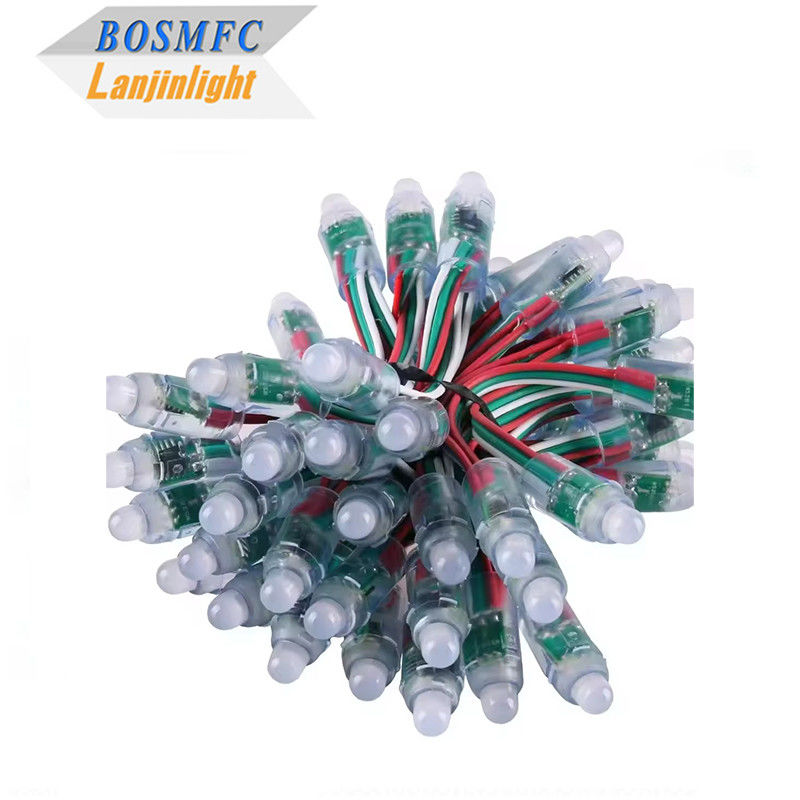 Modulo LED RGB de color completo programable DC5V WS2811 12mm Inmune al agua IP68 Smart Pixel Luces de Navidad Luces de cuerda RGB