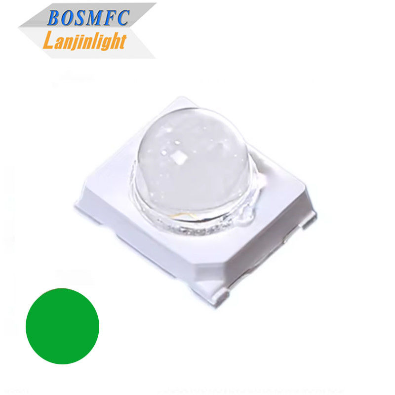 0.2w 60mA Alto brillo 20,000mcd Verde 2835 SMD LED 30 grados Diodo de lente de cúpula para farolas de tráfico