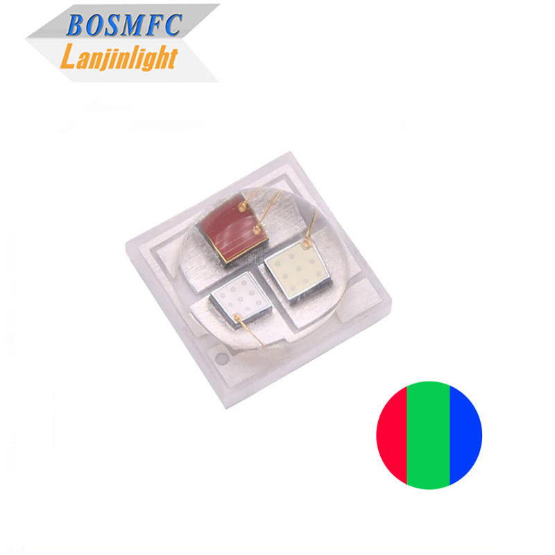 3W 3535 RGB LED 120 grados Lente de cúpula 3 en 1 de color cerámico de alta potencia SMD LED fábrica de venta