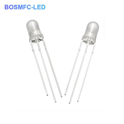 1.8V-2.4V Diodo LED de doble color 5 mm a través del agujero Color rojo azul Alto brillo