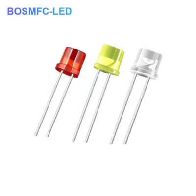 5 mm LED de superficie plana a través del agujero con ángulo de visión difuso de 100 grados