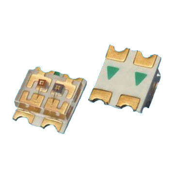 Dual Color 1206 SMD LED Surface Mount 3216 chips de luz roja y azul