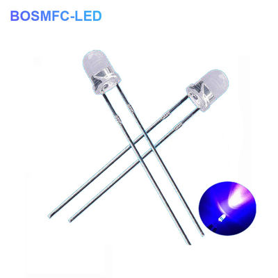 3mm F3 Dip UV LED Chip 395nm 405nm a través del agujero para curar el esmalte de uñas