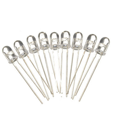 Cabeza redonda 5mm LED ultravioleta 385nm 395nm luz UV Lente transparente para el agua para la lámpara de mosquito