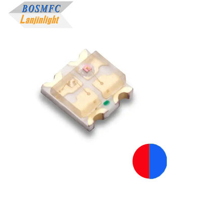 Bi color 0603 SMD LED rojo y azul, multifuncional 1615 Chip LED de doble color