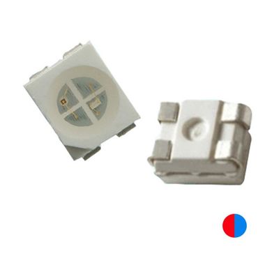 20mA Bi Color PLCC4 3528 SMD Chip LED de 1,9 mm de espesor Color rojo y azul 4 pines