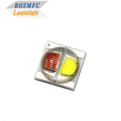 2W 3535 SMD LED Dome Lente 30 grados Bi Color Rojo Y Blanco 350mA Diodo LED de alto brillo