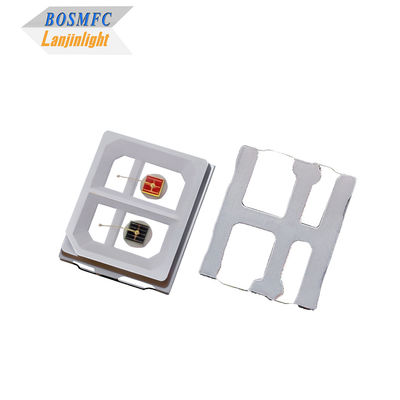 LED SMD 2835 tricolor rojo 660nm + azul 460nm + IR 830nm Chip LED combinado para terapia de belleza, luz facial